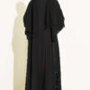 Stone Embellished Two-Piece Abaya Black - Image 3