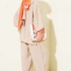 Single Button Tencel Kimono Two-Piece Set Beige - Imagen 3