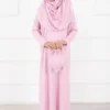 Modest Kids Prayer Dress Powder Pink
