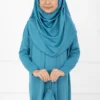 Modest Kids Prayer Dress Turquoise – Image 2