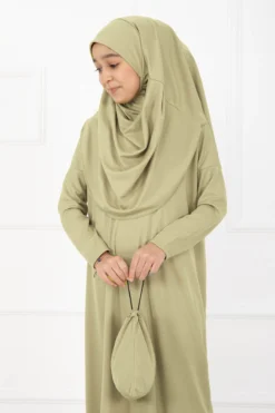 Alternatieve weergave van Modest Kids Prayer Dress Green