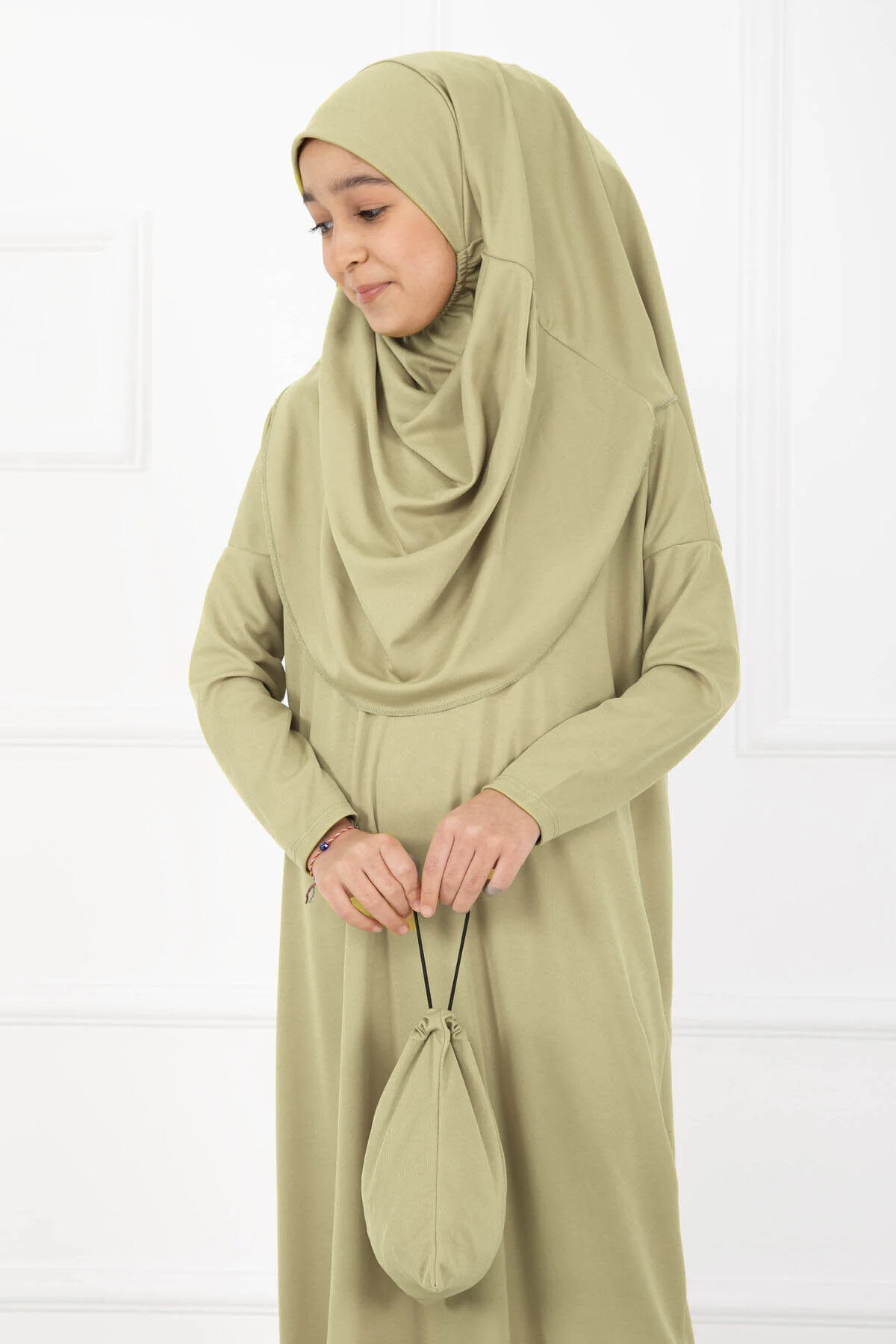 Modest Kids Prayer Dress Green – Bild 2
