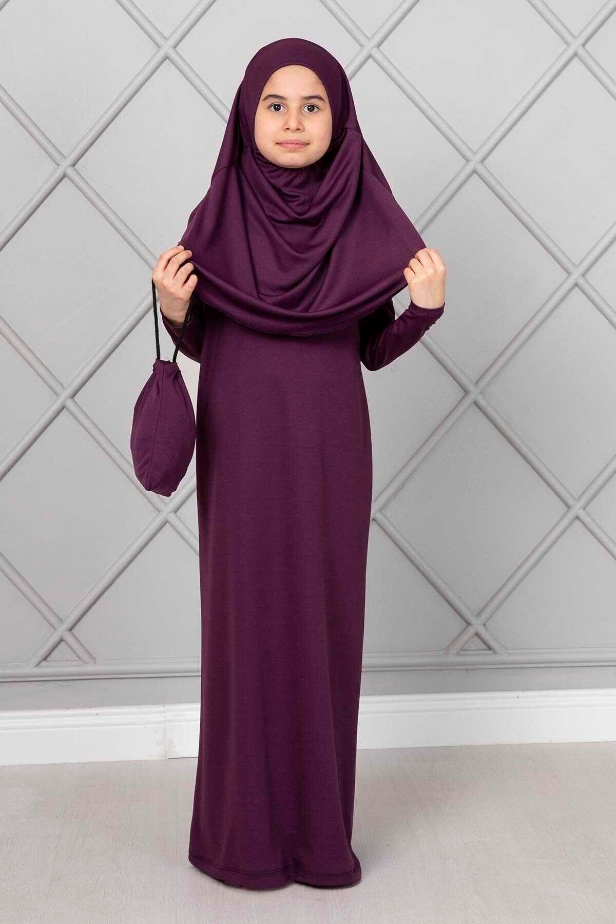 Modest Kids Prayer Dress Fuchsia