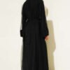 Tulle Pearl Detailed Abaya Black - Imagen 3