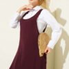 U Neck Dress Plum - Imagen 2