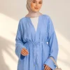 Long Cardigan Two-Piece Set Baby Blue - immagine 3