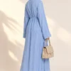 Long Cardigan Two-Piece Set Baby Blue - immagine 4