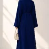 Long Cardigan Two-Piece Set Navy Blue – Bild 4