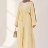 Long Cardigan Two-Piece Set Yellow – Image 2