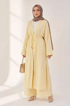 Alternative view of Long Cardigan Two-Piece Set Yellow