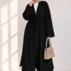Long Cardigan Two-Piece Set Black