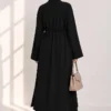 Long Cardigan Two-Piece Set Black – Bild 4