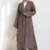 Long Cardigan Two-Piece Set Mink – Image 2