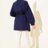 V Ribbed Half Brit Button Tunic Navy Blue – Bild 3