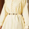 V Ribbed Half Brit Button Tunic Yellow - immagine 4