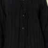 V-Neck Striped Tied Shirt Black – Bild 4