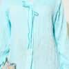 V-Neck Striped Tied Shirt Turquoise al por mayor shirt view 4 - Hicabistan fábrica Turquía