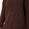 V-Neck Plain Knit Tunic Brown - immagine 4