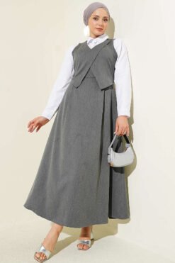 V Neck Belted Dress