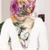 Vintage Rose Pattern Scarf Series Beige – Bild 3