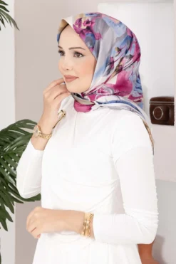 Alternative Ansicht von Vintage Rose Pattern Scarf Series Fuchsia