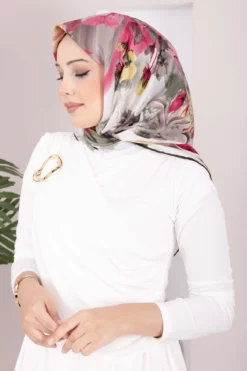Alternative Ansicht von Vintage Rose Pattern Scarf Series Khaki