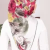 Vintage Rose Pattern Scarf Series Khaki - Image 4