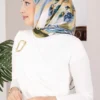 Vintage Rose Pattern Scarf Series Green - Image 2