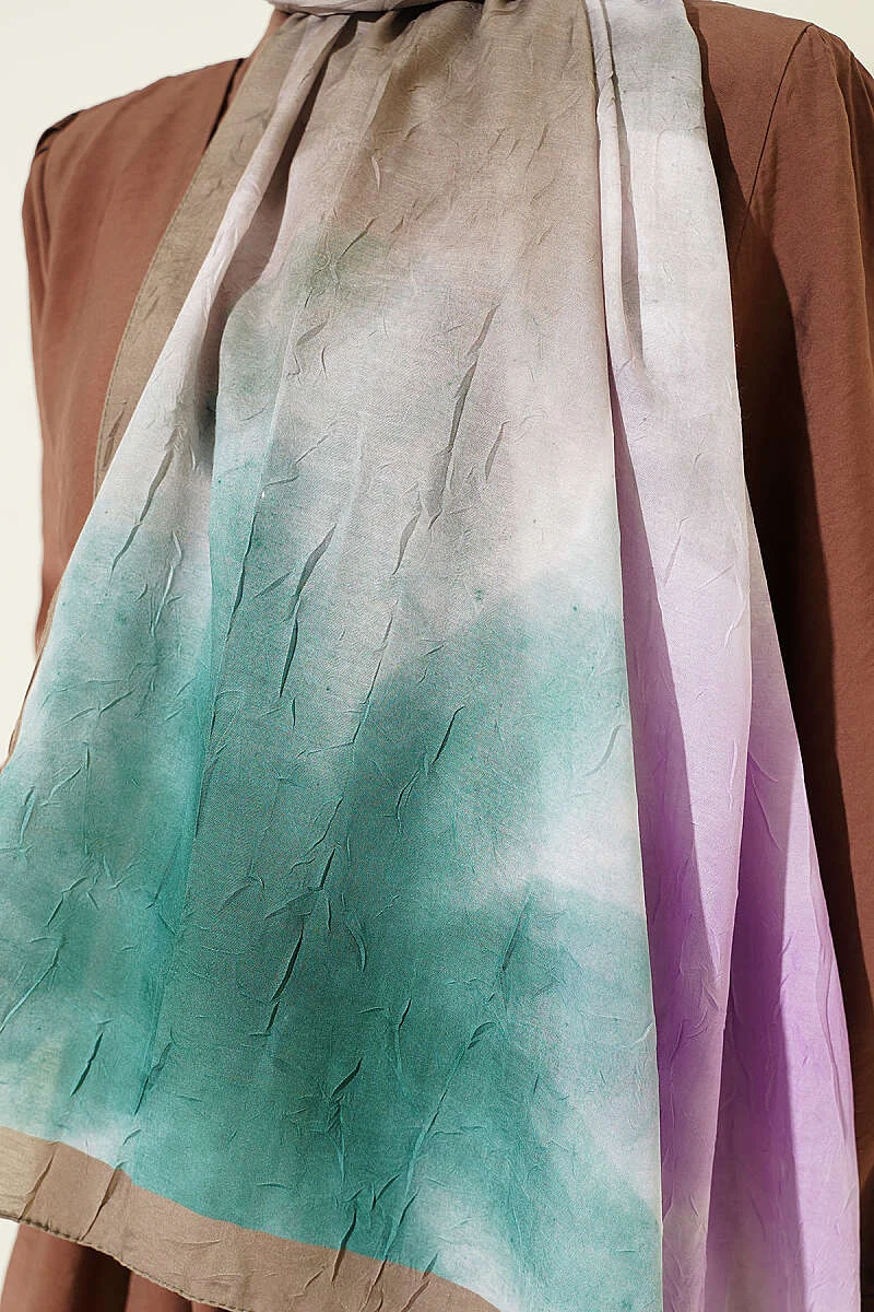 Bamboo Crepe Shawl Khaki - immagine 4