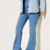 High Waist Flared Pants Blue - الصورة 2