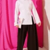 Side Slit Tunic with Ties Pink - Imagen 2