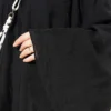 Gathered Neck Oversize Tunic Black – Bild 4