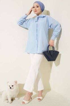 Alternative Ansicht von Shirt with Neck Tie Detail Blue