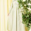 Lace Collar Balloon Sleeve Dress
