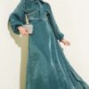 Bow-Tie Embellished Evening Dress Emerald
