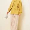 Collar Tie Waist Poplin Shirt - immagine 2