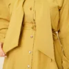 Collar Tie Waist Poplin Shirt - immagine 4