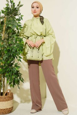 Alternative view of Pleated Collar Relaxed Tunic
