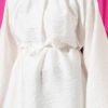 Pleated Collar Relaxed Tunic Ecru - Image 4