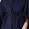 Pleated Collar Relaxed Tunic Navy Blue - Image 4