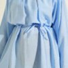 Pleated Collar Relaxed Tunic Blue - Image 4