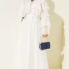 Collared Flared Dress White