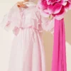 Collared Flared Dress Pink - Image 2