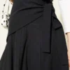Side Tied Detail Skirt Black – Bild 4