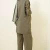 Side Gold Buckle Tunic Two-Piece Set Khaki - Image 3
