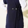 ⁦Side Tie Vest Set Navy Blue⁩ - الصورة ⁦4⁩