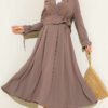 Side-Tied Jacket and Skirt Two-Piece Set Mink