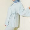 ⁦Side Tie Kimono Two-Piece Set Baby Blue⁩ - الصورة ⁦2⁩