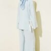 ⁦Side Tie Kimono Two-Piece Set Baby Blue⁩ - الصورة ⁦3⁩