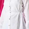 ⁦Side Tunnel Laced Shirt White⁩ - الصورة ⁦4⁩